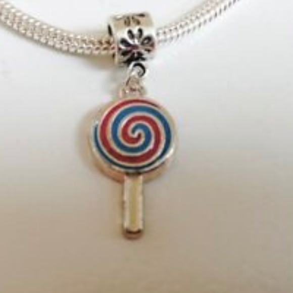 LOLLIPOP Dangling Charm Bead For European Style Charm Bracelets - Picture 1 of 2
